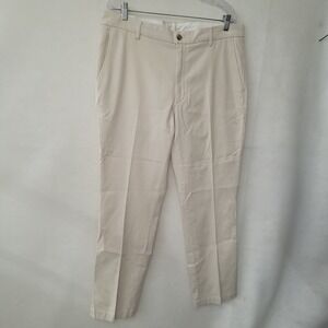 Hart Schaffner Marx Pants Mens 38x30 Beige Flat Front Stretch Chino Dress Casual